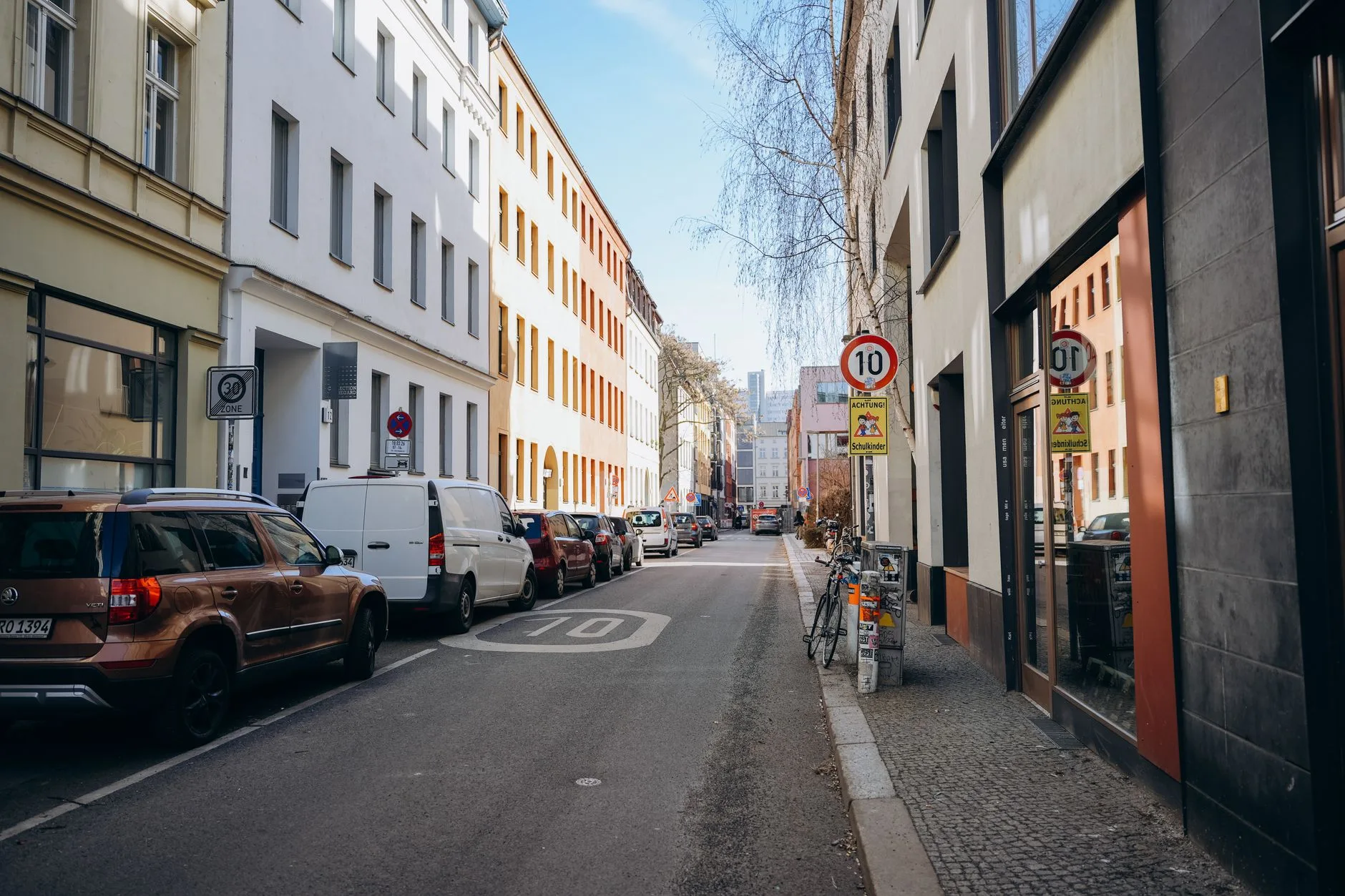 Immeubles et rues d'un quartier résidentiel de Berlin