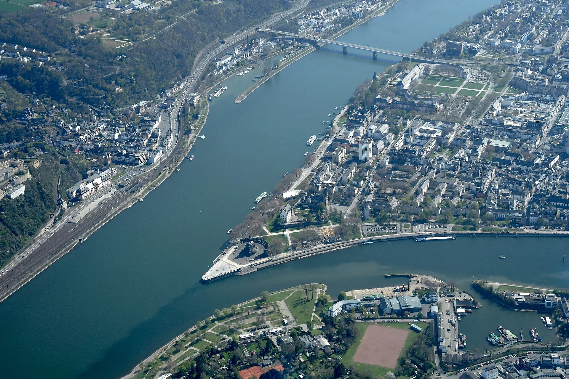 Coblence : le confluent du Rhin et de la Moselle